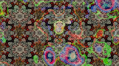 Flowers on gray and neutral colors. Trendy sketch Floral Pattern In Raster illustration. Colour Summer Theme sketch pattern Background. Flat Flower Elements Design.