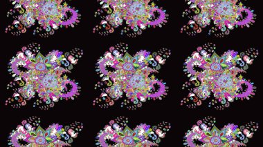 Güzel kumaş deseni. Düz Çiçek Elementleri Tasarımı. Güzel eskiz şekli. Raster çiçekli arka plan. Yazdır. Renkli Yaz Teması çizim şablonu.