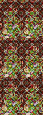 Düz Çiçek Elementleri Tasarımı. Renkli Bahar Teması eskiz kalıbı. Eskiz klasiği. Raster Şirin kumaş deseni.