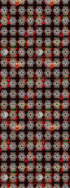 Çiçekli zambakların eskiz geçmişi. Parlak çiçekli kolaj çiçekleri siyah ve kahverengi. Çiçek tasarımı için inanılmaz kolaj cennet tarzı..