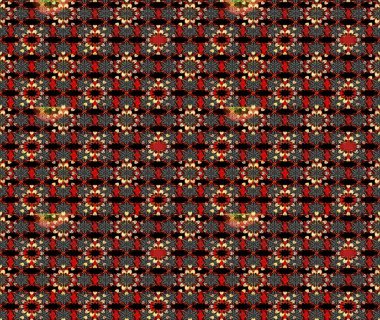 Soyut çiçek çizim kalıbı arka planı. Raster illüstrasyonu. Siyah ve kırmızı renklerde. Küçük çiçekteki sevimli çiçek deseni. Raster deseni.