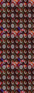 El çizimi Raster çizimi. Çizim çiçek deseni duvar kağıdı, web sitesi arka planı, ambalaj kağıdı, davetiye, broşür, afiş veya web sitesi için kullanılabilir. Parlak elementlerin.