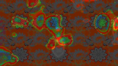 Çiçekli eskiz deseni. El çizimi. Suluboya çizimi. Kahverengi ve gri renkte çiçekler.