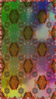 Çiçekleri, deniz kabukları, mandalaları ve suluboya efektleriyle donanma geçmişi. Kusursuz etnik tasarım. Yatak çarşafları, ceket, paket tasarımı, kumaş ve moda kavramları için tekstil baskısı.