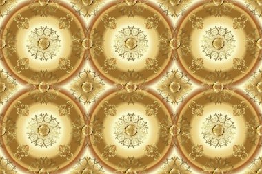 Siyah ve kahverengi renklerde altın elementler. Barok tarzında kusursuz bir doğulu süsü. Geleneksel klasik raster altın pürüzsüz desen.