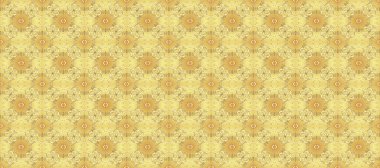 Çiçekli süslemeli, pürüzsüz bir desen. Doğu tarzında klasik tasarım öğesi. Hoş renkler üzerine geleneksel Arapça dekor. Süslü dantel iz sürücü. Duvar kağıdı için altın süslü illüstrasyon.