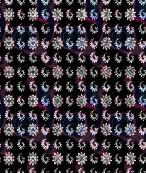 Halk tarzı. Modern çiçek arkaplanı. Parlak renkli çiçekleri ve siyah ve gri renkli yaprakları olan harika bir çiçek deseni. Moda baskıları için zarif bir şablon.