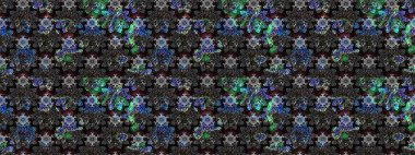 Renkli Bahar Teması eskiz kalıbı. Siyah ve gri renkli çiçekler. Düz Çiçek Elementleri Tasarımı. Raster illüstrasyonunda çiçek deseni çizimi.