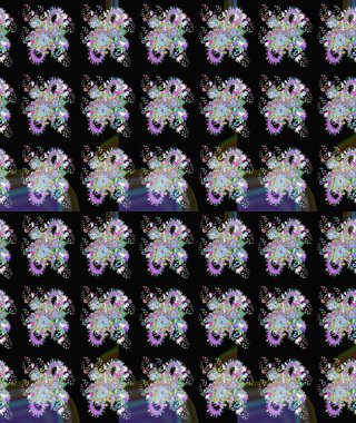 Eski moda arka plan. Güzel, parlak, pürüzsüz kumaş, tuval. Çiçek çelengi. Kıvırcık, parlak örgü. Raster illüstrasyonu. Desen, çizim, çiçek sınırı..