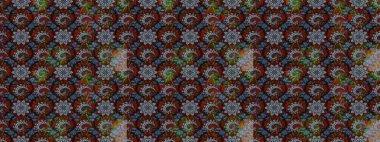 Düz Çiçek Elementleri Tasarımı. Gri ve siyah renkli çiçekler. Raster illüstrasyonundaki çiçek desenli çizim. Renkli Bahar Teması çizim şablonu.