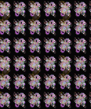 Modern çiçek arkaplanı. Halk tarzı. Moda baskıları için zarif bir şablon. Parlak renkli çiçekleri olan ve siyah ve nötr renklerde yaprakları olan inanılmaz bir çiçek deseni..