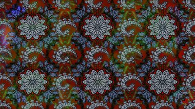 Raster Tender fabric pattern. Floral gray and brown sketch pattern. Vintage outline illustration. Raster flower print.