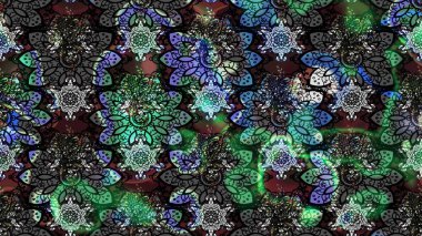 Vadinin çiçekleri siyah ve gri renklerde. Çiçeksel çizim kalıbının çizimi.