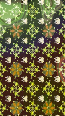 Çiçek deseni. Renkli Bahar Temalı Kusursuz Arkaplan. Düz Çiçek Elementleri Tasarımı. Raster pürüzsüz Güzel kumaş deseni.