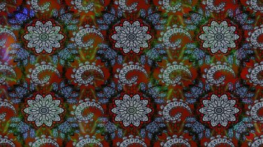 Raster Tender fabric pattern. Floral gray and brown sketch pattern. Vintage outline illustration. Raster flower print.