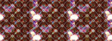 Tekstil, tebrik kartı, boyama kitabı, telefon kılıfı baskısı için kullanılabilir. Etnik Mandala süsü. Raster Henna dövme stili. Hint çiçekli desenli şal desenli..