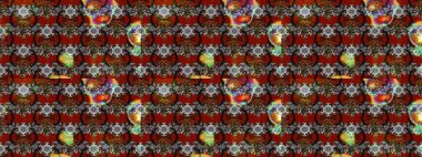 Moda baskıları için zarif bir şablon. Küçük çiçekte güzel bir desen. Gri ve kırmızı çiçekli bahar çiçekleri. Motley illüstrasyonu. Küçük renkli çiçekler..