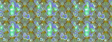 Küçük çiçekteki sevimli çiçek deseni. Yeşil ve mavi renkte çiçekler.