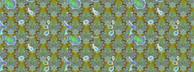 Robot resim. Raster illüstrasyonu. Küçük çiçekte sevimli çiçek deseni var..