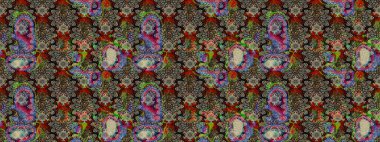 Suluboya çizim kalıbı. Çiçeğin suluboya çizimlerinin mükemmel deseni. Dekorasyon ve tasarım için güzel bir desen. Eski model. Moda baskısı. Raster illüstrasyonu.