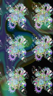 Çiçeğin suluboya çizimlerinin mükemmel deseni. Raster illüstrasyonu. Dekorasyon ve tasarım için güzel bir desen. Eski model. Suluboya çizim kalıbı. Moda yazdırma.