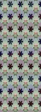 Raster çiçek desenli çiçek deseni, yapraklar, dekoratif elementler, sıçrama, lekeler, el çizimi kontur çizgileri ve Doodle çizim stili, grafik raster çizim çizimi.