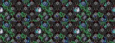 Gri ve siyah renkli çiçekler. Çiçekli karalama şeklinde Raster çiçek deseni. Yumuşak, bahar çiçekli arka plan.