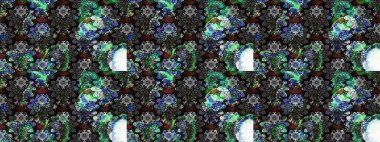 Raster illüstrasyonu. Güzel kumaş deseni. Bahar çiçekli güzel bir çiçek deseni..