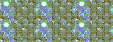 Egzotik çiçekler, yeşil ve mavi renkler üzerine botanik ve parlak klasik doğa. Klasik tropikal doğal elementlerin suluboya seti. Raster illüstrasyonu.