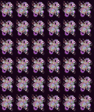 Küçük çiçekte güzel bir desen. Küçük renkli çiçekler. Moda baskıları için zarif bir şablon. Çiçekli bahar çiçekleri. Motley illüstrasyonu.