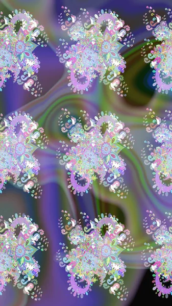 Raster Henna dövme stili. Kızılderili desenli desenli desenli şal deseni. Tekstil, tebrik kartı, boyama kitabı, telefon kılıfı baskısı için kullanılabilir. Etnik Mandala süsü.