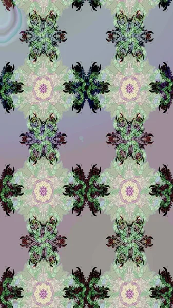 Kumaş desenli papatya çiçeği detayı. Gri ve nötr renkte çiçekler.