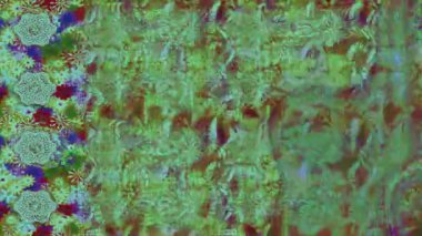 Renkli unsurlarla hareketli arka plan görüntüleri. Çiçekler. Eski model. Bayrak tarzı. Video kaydı. Şablon. Döngü. Kusursuz.. 
