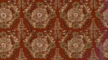 Renkli unsurlarla hareketli arka plan görüntüleri. Çiçekler. Eski model. Bayrak tarzı. Video kaydı. Şablon. Döngü. Kusursuz.. 