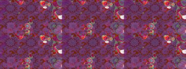 Suluboya çizim kalıbı. Moda baskısı. Eski model. Çiçeğin suluboya çizimlerinin mükemmel deseni. Raster illüstrasyonu. Dekorasyon ve tasarım için güzel desen.