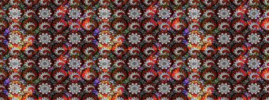 Of doodle elements. Hand drawn Raster illustration. Sketch flower pattern can be used for wallpaper, website background, wrapping paper, invitation, flyer, banner or website.