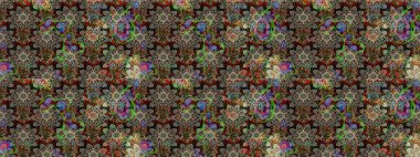 Egzotik çiçekler, gri ve kahverengi renkler üzerine botanik, parlak, klasik bir doğa. Raster illüstrasyonu. Klasik tropikal doğal elementlerin suluboya seti.