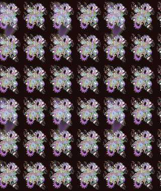 Vadinin gri ve nötr renklerinde çiçekleri. Raster çiçek desenleri çiziyor..