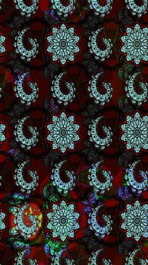 Varicoloblack ve kahverengi raster çizimi. Küçük çiçekteki sevimli çiçek deseni. Birçok siyah ve kahverengi soyut çiçekli tropikal çizim deseni.