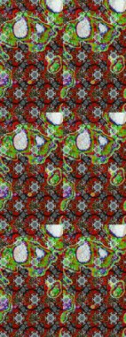 Parlak çiçekli kolaj çiçekleri kahverengi ve gri. Çiçekli zambakların eskiz geçmişi. Çiçek tasarımı için inanılmaz kolaj cennet tarzı..