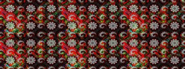 Çiçekleri, deniz kabukları, mandalaları ve suluboya efektleriyle donanma geçmişi. Eskiz modeli etnik tasarım. Yatak çarşafları, ceket, paket tasarımı, kumaş ve moda kavramları için tekstil baskısı.