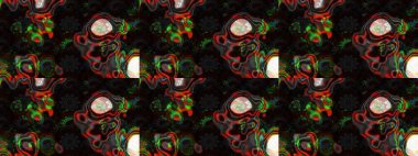 Flower eskiz arka planı. Çiçek deseni. Raster illüstrasyonu. Şatafatlı bahar bahçesi dokusu.