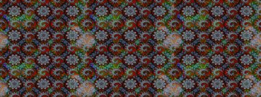 Raster illüstrasyonu. Suluboya tarzında gri ve kahverengi renklerde. Küçük çiçekli bahar deseni çiz.