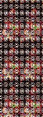 Düz Çiçek Elementleri Tasarımı. Sevimli çiçek raster deseni. Modaya uygun kumaş deseni. Renkli Yaz Teması çizim şablonu.