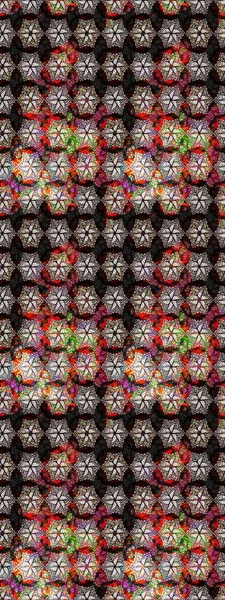 Düz Çiçek Elementleri Tasarımı. Sevimli çiçek raster deseni. Modaya uygun kumaş deseni. Renkli Yaz Teması çizim şablonu.