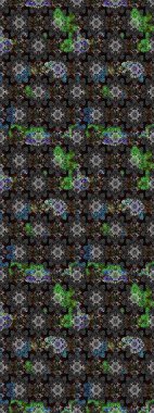 Gri ve siyah renkli çiçekler. Raster düz çiçek çizim deseni. Tasarım hediye paketi, tebrik kartları, posterler ve afiş tasarımı.