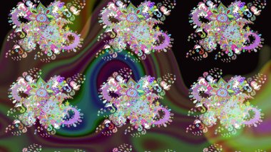 Çiçekli bahar çiçekleri. Küçük çiçekte güzel bir desen. Küçük renkli çiçekler. Motley illüstrasyonu. Moda baskıları için zarif bir şablon.