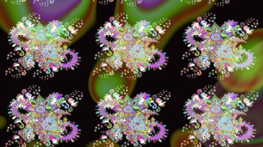 Sketch Colour Spring Theme eskiz kalıbı. Siyah ve yeşil renkli çiçekler. Sevimli çiçek raster deseni. Düz Çiçek Elementleri Tasarımı.