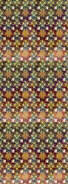 Kahverengi ve nötr renklerde güzel çiçekli eskiz deseni, suluboya çiçek deseni, duvar kağıdı, kart veya kumaş için fayanslı. Raster..