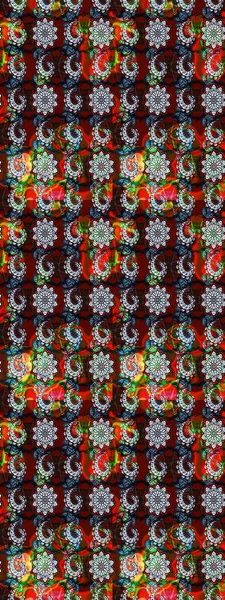 Suluboya çizim kalıbı. Çiçekler suluboya tarzında kırmızı ve kahverengi renklerde. Çiçek izi.